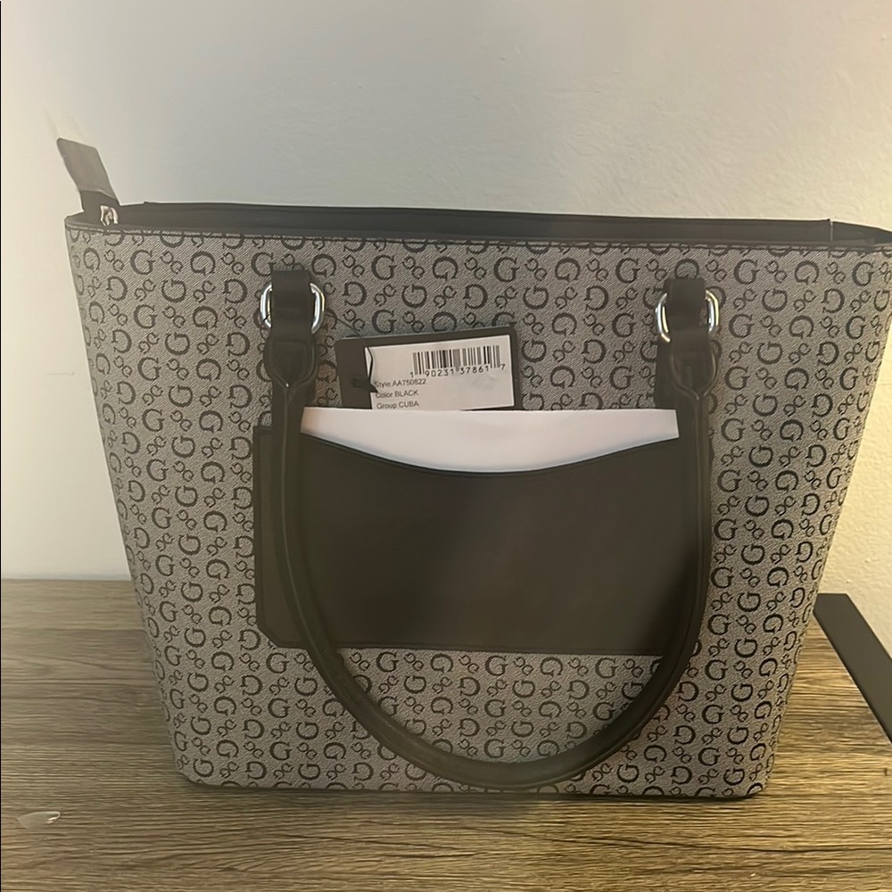Guess Black and Gray Tote Bag